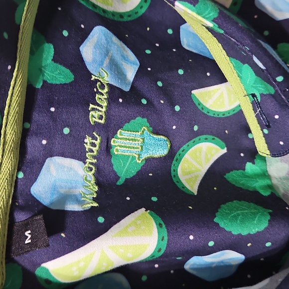 NWT Visconti Black Men's Short Sleeve Button-up: Size- Medium- Navy Mojito Print - Picture 8 of 10